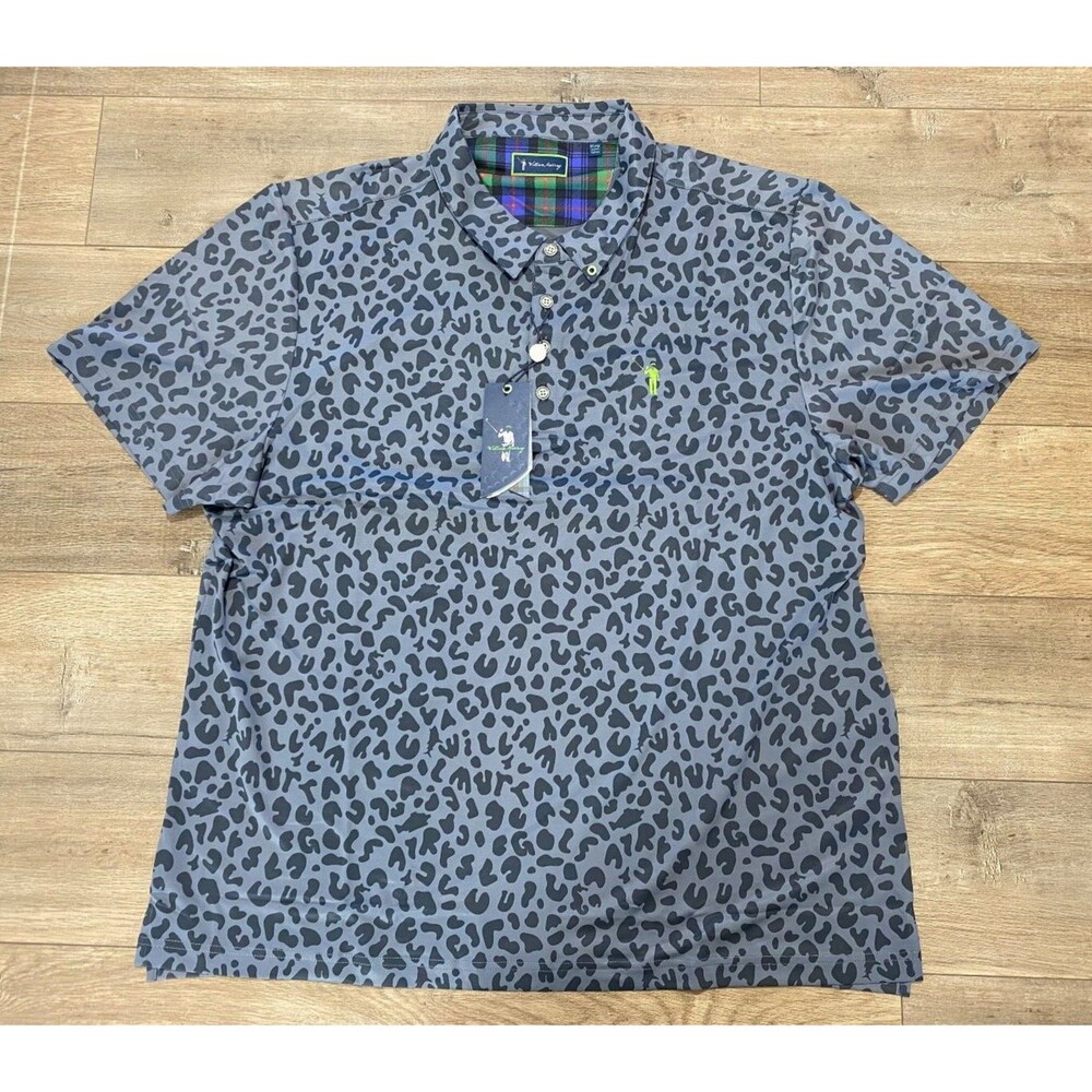 William Murray Golf For Esteban Polo Gray Mens M Short Sleeve Retail Packaging - Picture 2 of 8